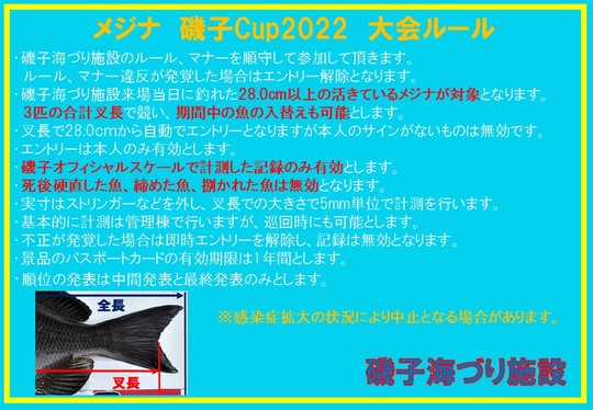 2022メジナ磯子Cup開催決定！！大会概要を詳しく説明！優勝賞品は？