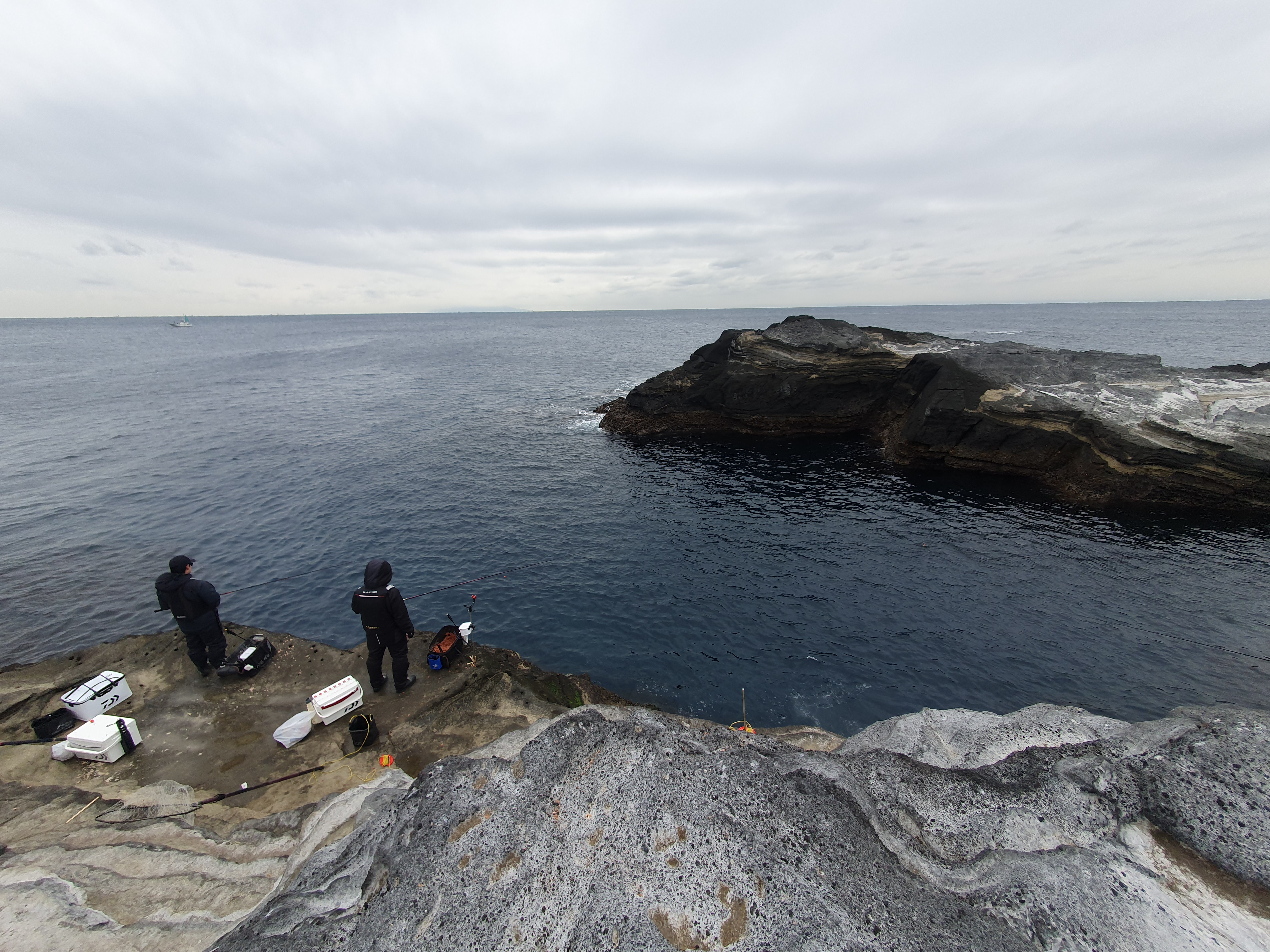 【城ケ島ヒナダン】雪が降る中 良型メジナを追い求めてフカセ釣り